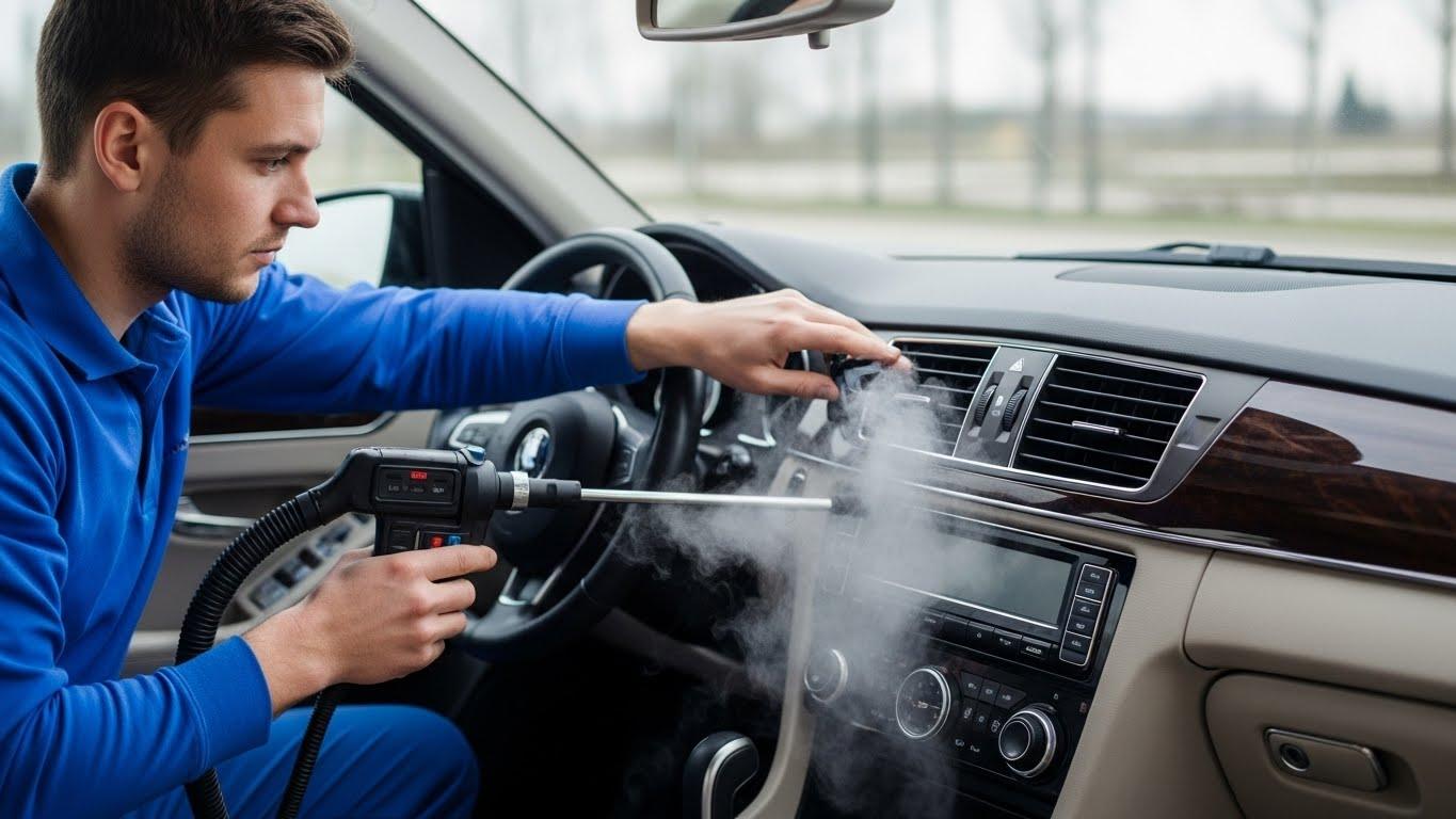 ניקוי פתחי אוורור ונטרול ריח רע מהמזגן ברכב