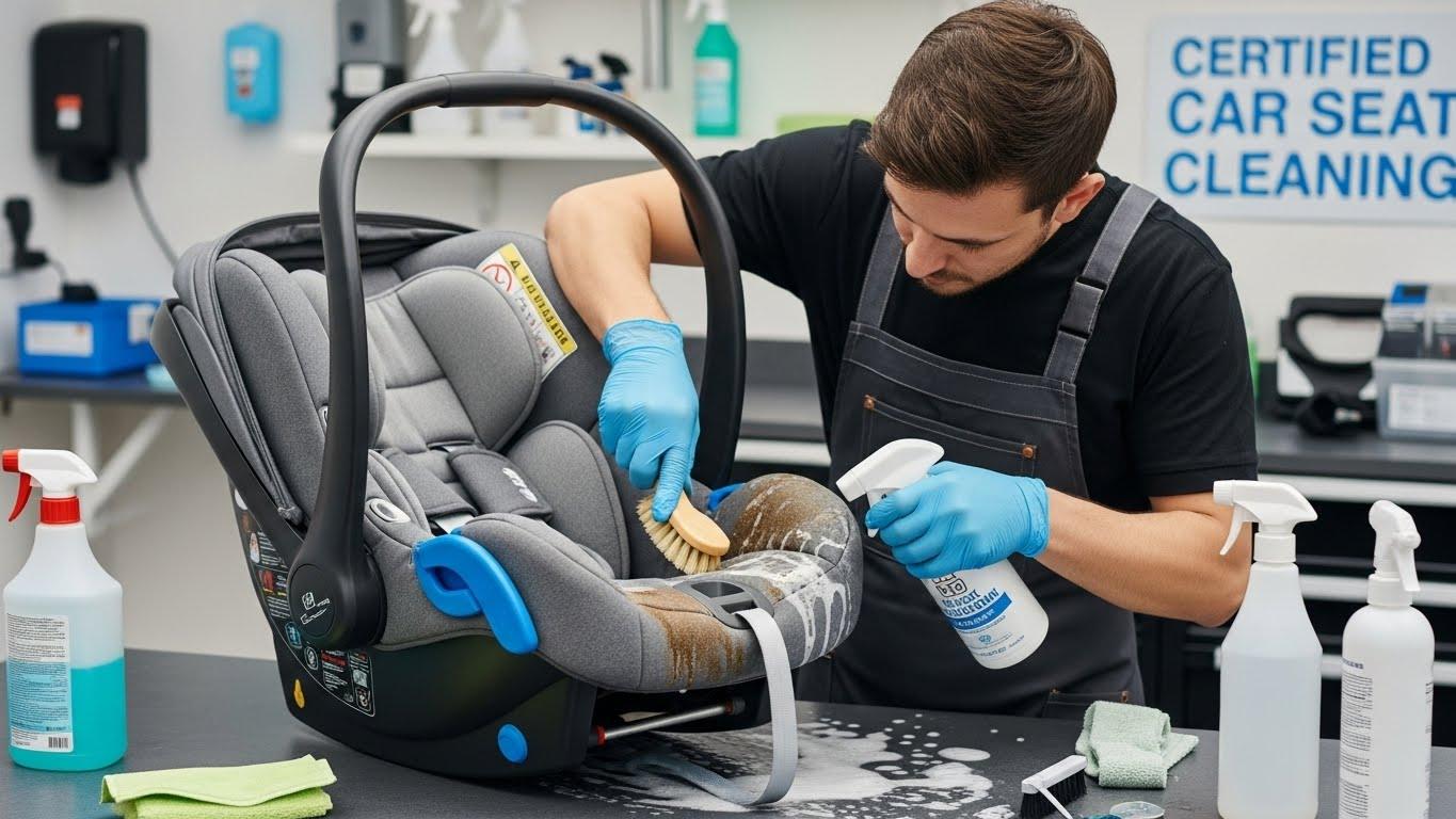 ניקוי וחיטוי מושב בטיחות לתינוק