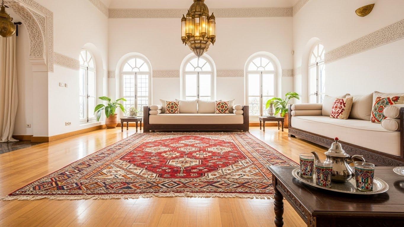 ניקוי שטיח מרוקאי בני ווראין לפני ואחרי